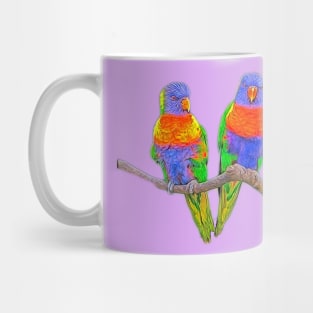 Cute rainbow loris - lorikeet Mug